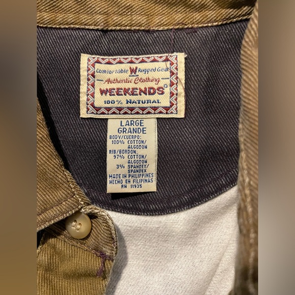 Weekends Rugged Outdoor “Rugby” Style Shirt Sz L - Picture 2 of 6